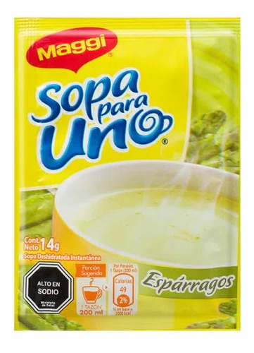 Sopa  Para Uno  Maggi Esparragos 14 Gr (10 Unidad) Super