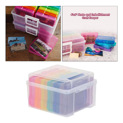 . Estuches De Fotos Y Organizador De Manualidades Multicolor