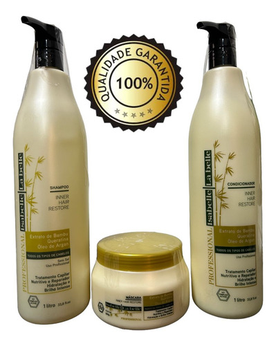 Kit Capilar Isabelle La Belle Litro Shamp+cond+masc Original