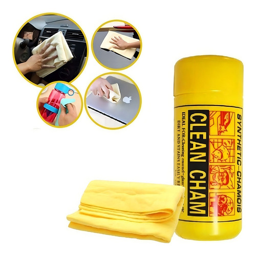 Paño Franela Para Auto Clean Cham 66 X 43 Cm Sintetico