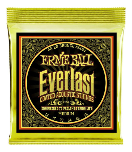 Encordado Ernie Ball Acústica 13-56 Everlast 