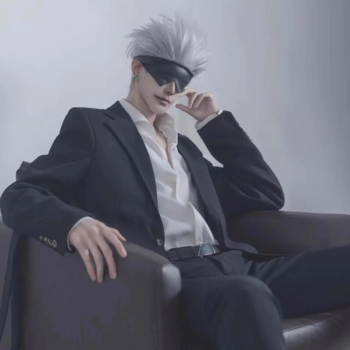 Máscara De Jujutsu De Anime Gojo Kaisen Satoru Con Los Ojos