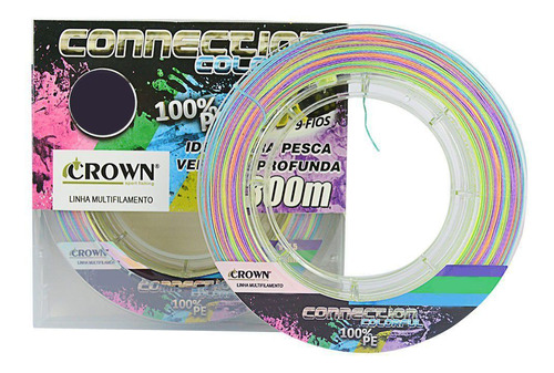 Linha Multifilamento Crown Colorida 0,31mm 60lbs 300m