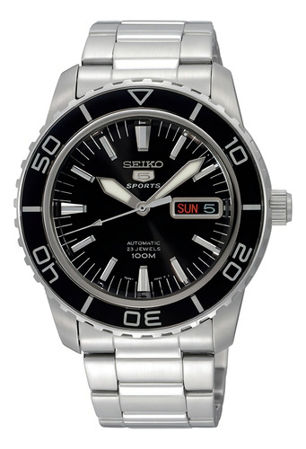 Seiko 5 Fifty Five Fathoms Automatico Snzh55 Fotos Reales Color de la malla Acero cepillado Color del bisel Negro Color del fondo Negro