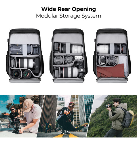 Mochila K&f De Nailon Impermeable Para Cámara Profesional