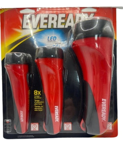 Linternas Led Eveready Pack 3