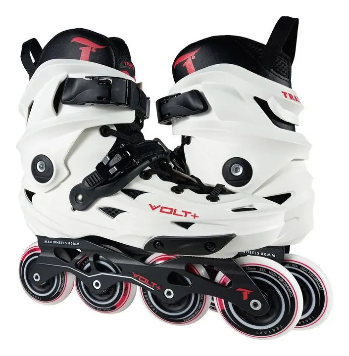 Patins Inline Freestyle Traxart Volt + 2.0 Branco - Abec-9 Tamanho Das Rodas 8 Cm Tamanho Dos Patins # 7 = 38/39