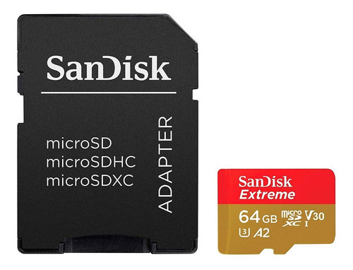 Microsd 64gb Sandisk Extreme Sdxc Uhs1 A2 160m 4k Gopro Full
