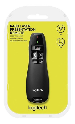 Apresentador Sem Fio Logitech R400 Laser Pointer Usb E Pilha