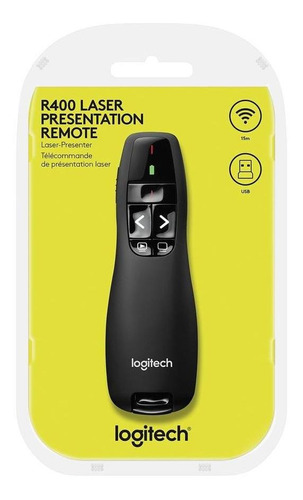 Caneta Logitech R400 Apresentador Multimídia Lazer Sem Fio