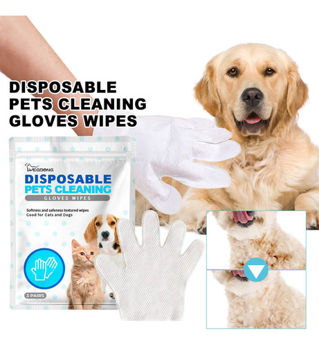 Luvas Descartáveis Para Limpeza De Animais De Estimação M