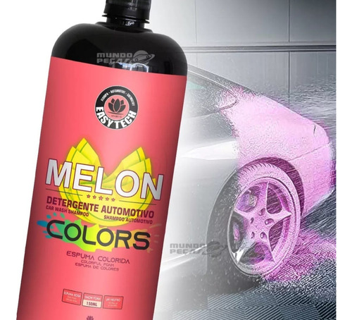 Shampoo Melon Colors Rosa Automotivo 500ml Easytech