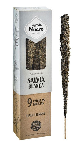 Incenso Natural Sálvia Branca Sagrada Madre