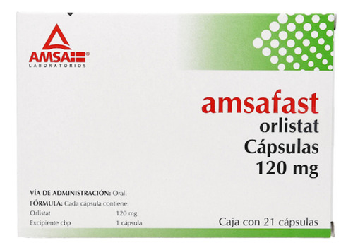 Amsafast Cápsula 120 Mg, 25 Cápsulas