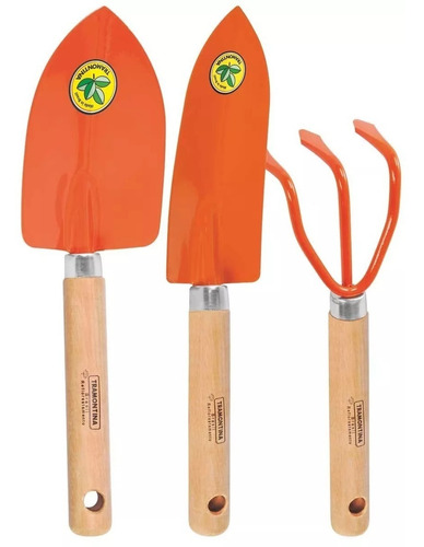 Imagem 2 de 6 de Kit Para Jardinagem Tramontina 78102801 Com 3 Peças