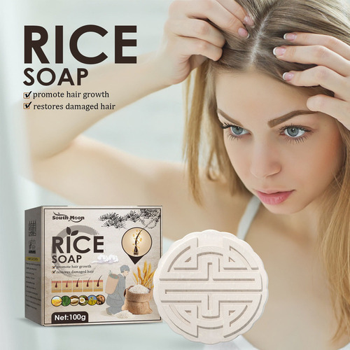 Z Shampoo De Arroz Anti-queda De Cabelo Em Barra Rice Water