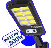Comprar Luminária Solar Externa Jardim Luz Led Sensor Presença Poste Parede Forte Cor Preto 160 Leds 200w Potente Lampada Solar Luz Solar Luz De Postinho