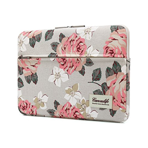 Funda Para Laptop De 13 PuLG Bolsillo Diseño De Rosas