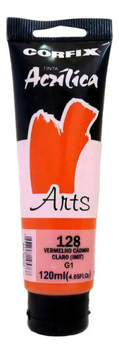 Tinta Acrílica Corfix Arts 120ml Verm. Cadmio Cl 128 Gr 1