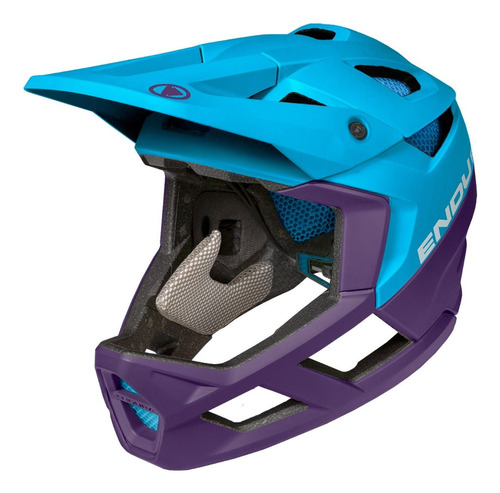 Casco Ciclismo Mtb Integral Unisex Mt500 Full Face Azul Talla M/L