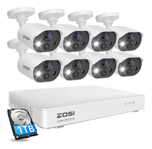 Zosi C303 Sistema De Camara De Seguridad Para El Hogar De 8