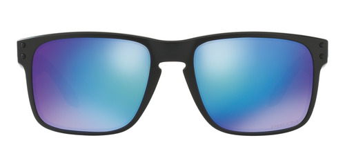 Imagen 2 de 2 de Anteojos de sol polarizados Oakley Holbrook Standard con marco de o matter color matte black, lente sapphire de plutonite prizm, varilla matte black de o matter - OO9102