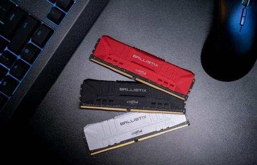 Imagen 3 de 5 de Memoria Crucial Ballistix 8gb Ddr4 3000 Mhz Rojo Disipador