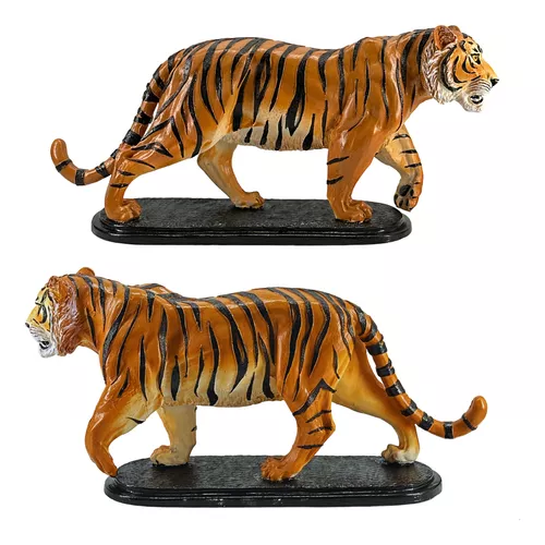 Tigre de madeira para decoração 3D Sthoudt - Adorno - Magazine Luiza