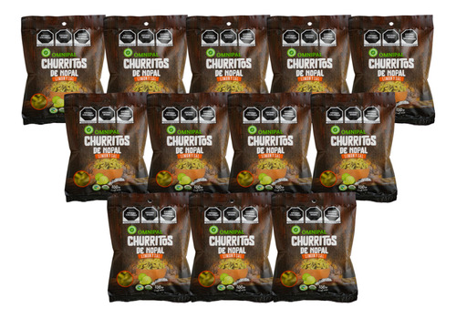 Churritos Orgánicos De Nopal Limon Y Sal 12 Pack Omnipal