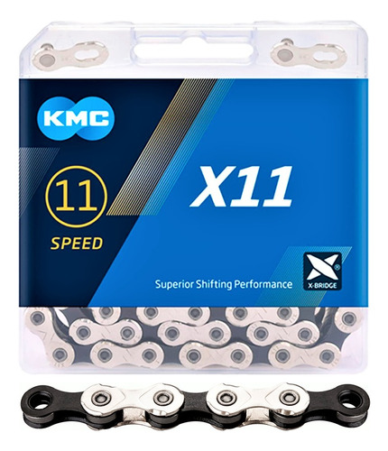 Cadena 11v Kmc X11 Black-silver 1x11 50t