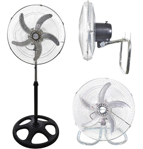 Ventilador Pie Turbo Y Pared 3 En 1 Garantia Paleta Metalica