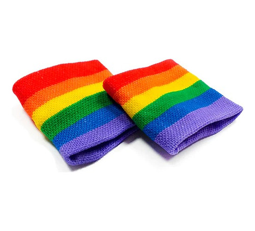 6 Pulseras Muñequera Orgullo Lgtb Arcoiris Pride Multicor 