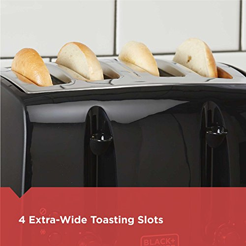 Tostadora De 4 Rebanadas Black+decker, Tr1410bd, Extra-ancha