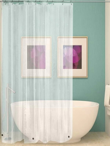 Forro Cortina Baño Transparente Con Iman 178 X 180 Cm