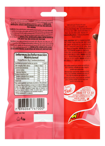 Bombom Jelly Moranguete Bel pacote 75 g
