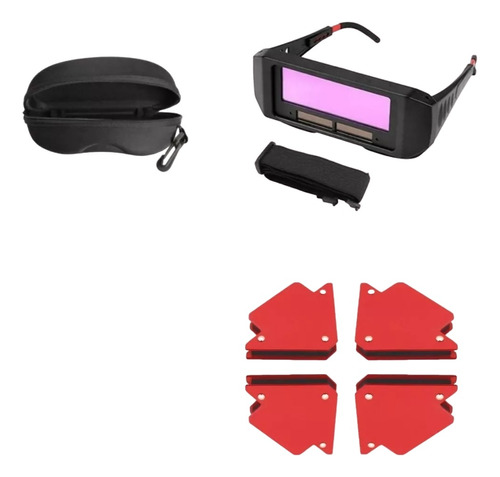 Lentes Para Soldar Fotosensibles + 4 Escuadras Magnetica 25l