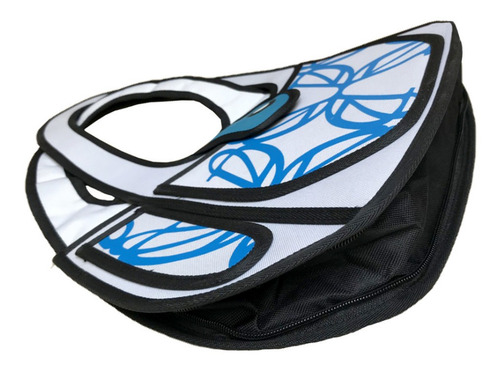 Imagen 2 de 5 de Bolsa Cartoon(caricatura) 2d Estilo Coreano Azul