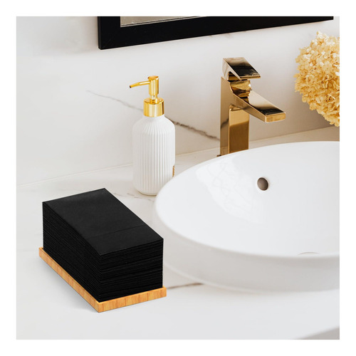 Servilletas Negras Kammak, Desechables Para Cena Decorativa