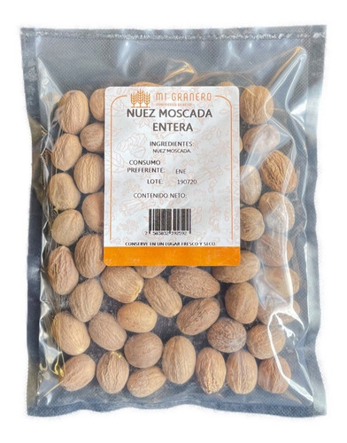 Nuez Moscada Entera Granel 250 Gramos