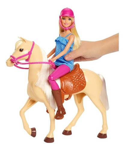 Imagem 5 de 10 de Kit Hípico Barbie Com Cavalo E Chelsea Com Pônei - Mattel Ms