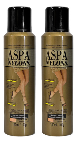 Kit 2 Aspa Nylons Spray Make Perna Escolha Tonalidade 150ml