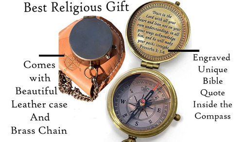Brújula De Latón Regalos Cristianos Para Mujeres Jesús Regal
