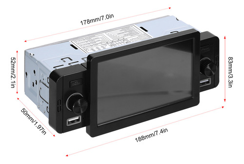 Receptor Estéreo Coche 5 Mp5 Bt Fm Carplay Android Auto Man