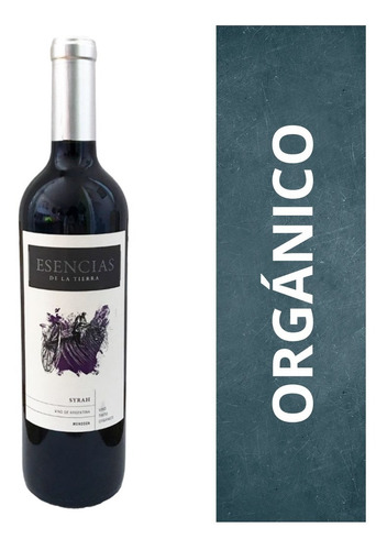 Imagen 1 de 8 de Vino Orgánico Syrah Esencias De Mi Tierra X 750 Cc