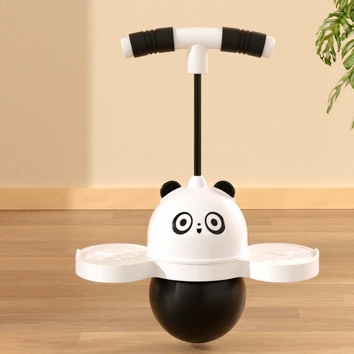 Pogo Ball Con Mango Ejercicio Pogo Stick Pelota Panda Blanco