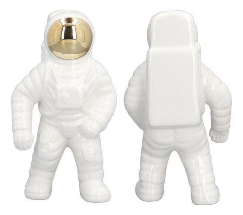 Figura Con Estatua, Jarrón Moderno De Space Man De Cerámica