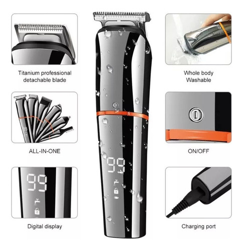 Maquina Para Rasurar Cabello Barba Recargable Inalambrica