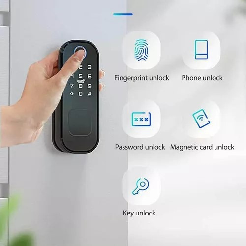 Cerradura Inteligente Ext. Reja 5 Metodos En 1 Wifi Metalpro