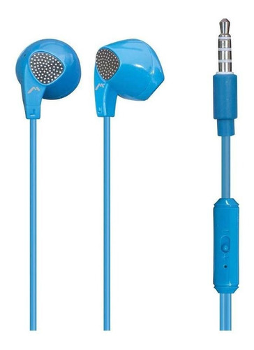 Audífonos Manos Libres Mitzu Diseño Ergonómico Mh-0092 Color Azul