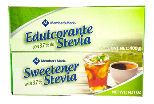Imagen 1 de 1 de Edulcorante Con Stevia Member's Mark Con 400 Sobres De 1 G